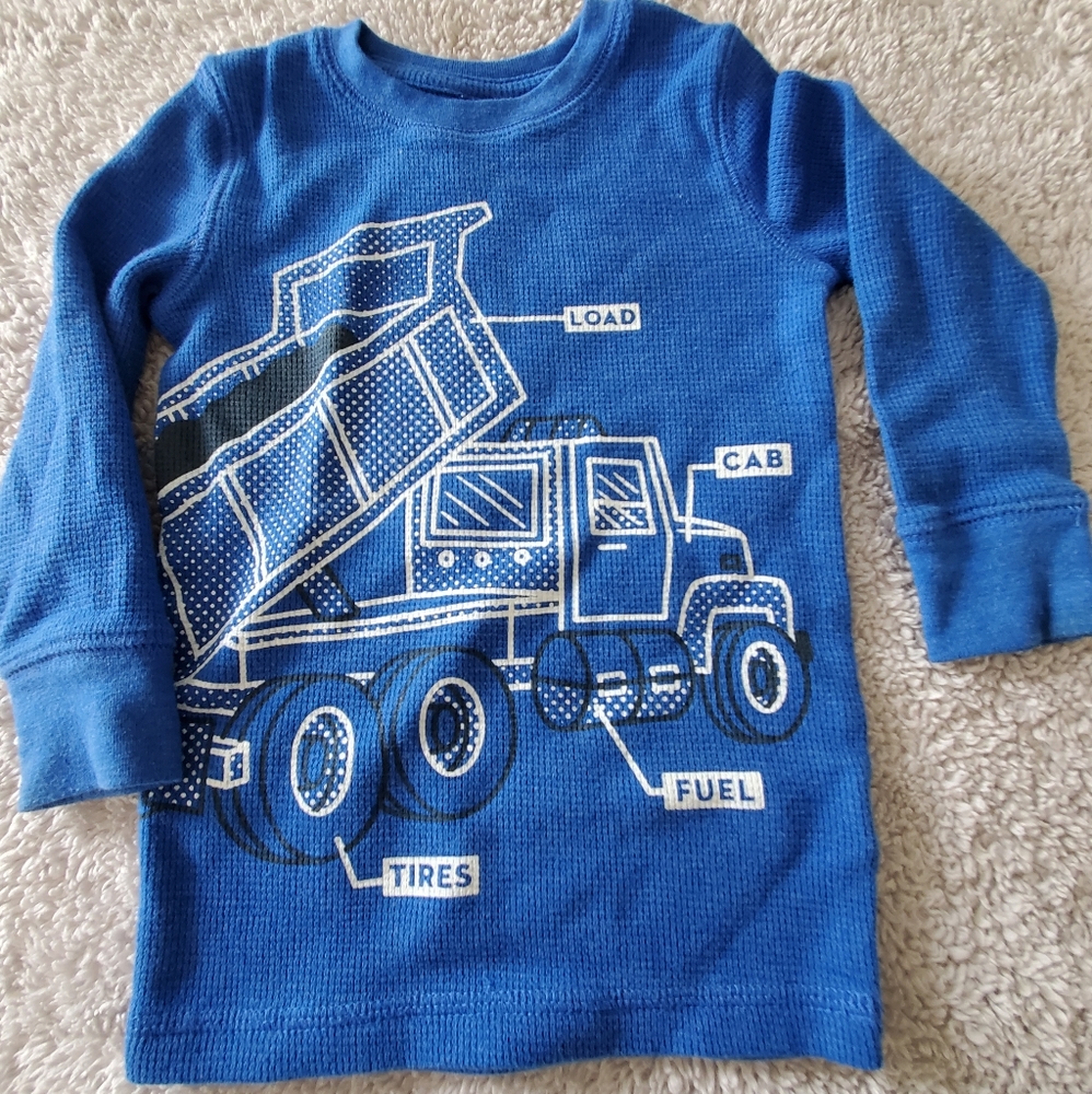 Dump truck toddler boy long sleeve